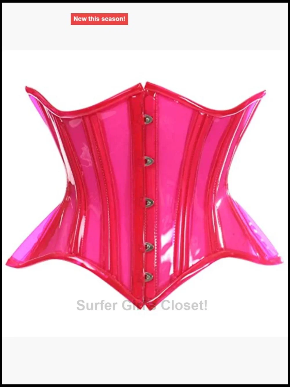 Daisy Corsets Lavish Clear Curvy Underbust Waist Cincher Corset